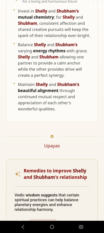 Kundli Milan app — screen 4 of the compatibility report